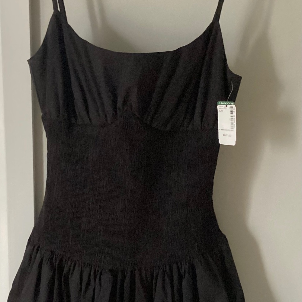 No Vacancy black balloon dress